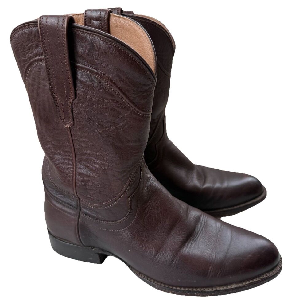 Tecovas Boots Mens Size 9.5 D Brown Leather Western Cowboy Roper Work Boot